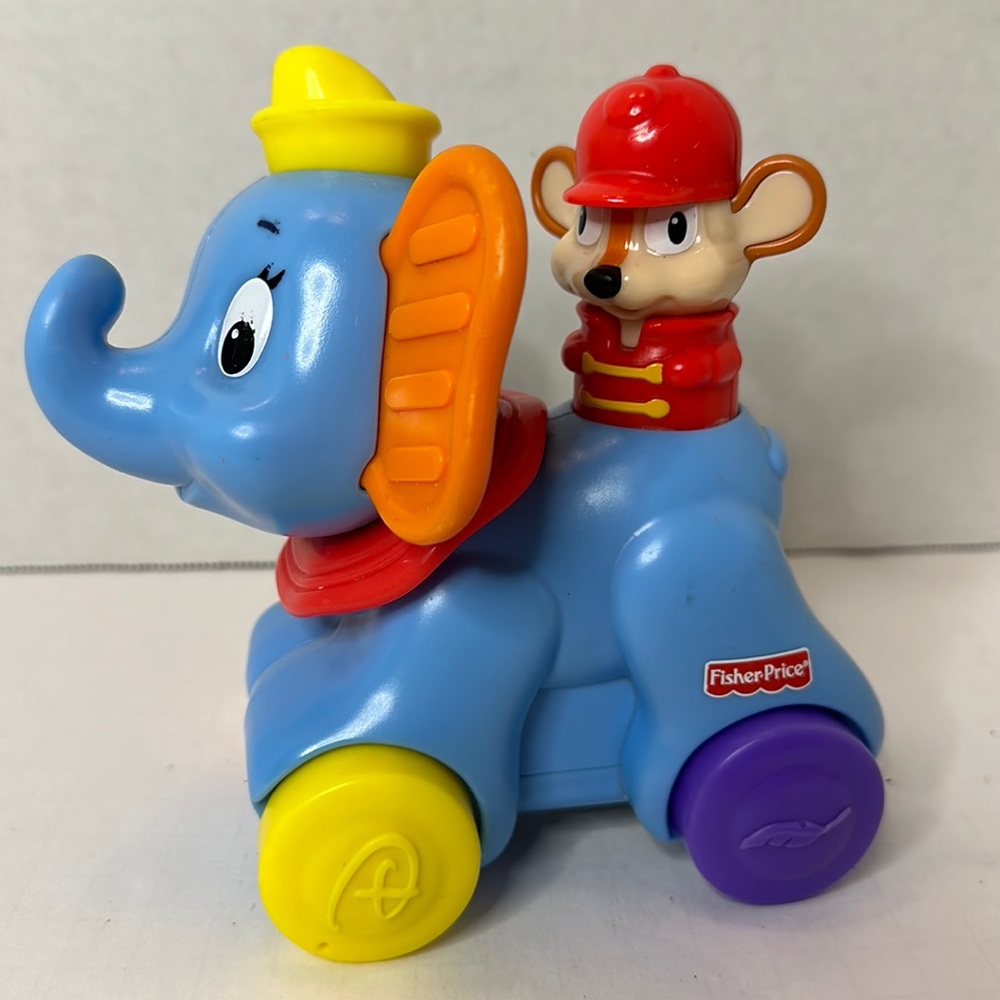 Fisher Price 2012 Dumbo Timothy Mouse Rollin Tunes Baby Toy Disney Works
